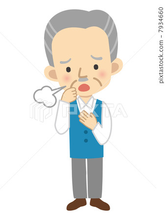 Elderly men who cough Elderly men who cough 7934660