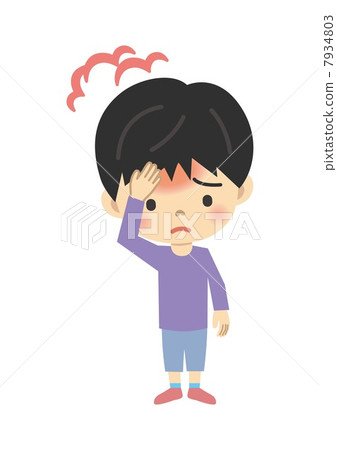 Elementary school student of fever 7934803