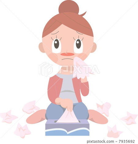 Woman with hay fever 7935692