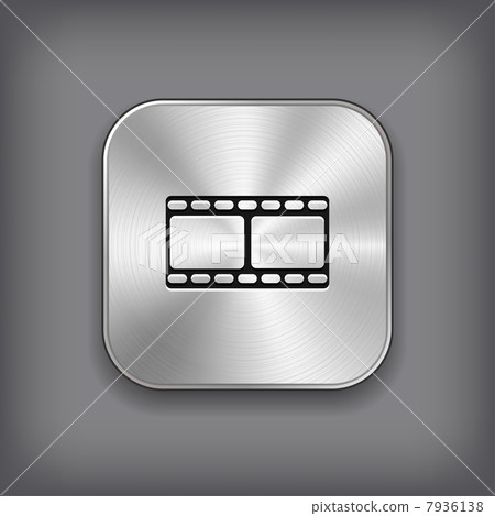 Film icon - vector metal app button - Stock Illustration [7936138] - PIXTA