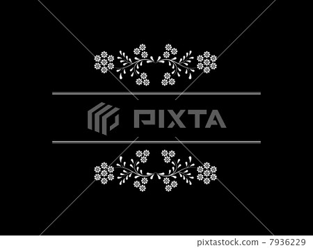 Abstract floral frame 7936229