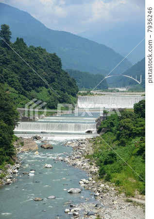 猖獗的河的Nogasera河在日本 猖獗的河的Nogasera河在日本 7936246