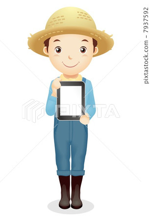 Male illustration of a straw hat Male illustration of a straw hat 7937592
