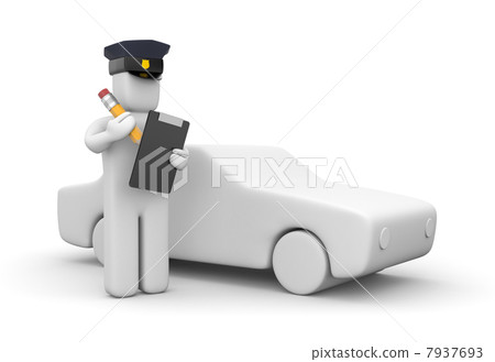 Police officer writing a ticket 7937693