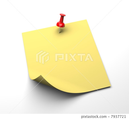 Note paper with pin 7937721