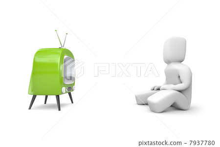 Person watches TV Person watches TV 7937780