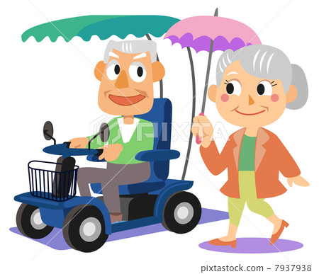 Senior car / old couple Senior car / old couple 7937938