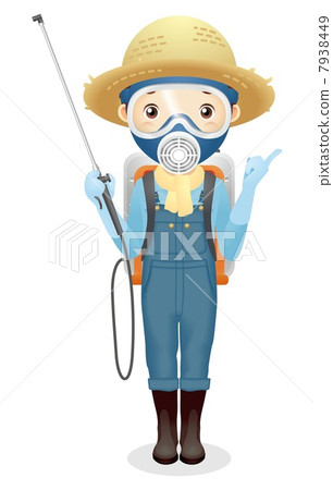 Male illustration of a straw hat 7938449