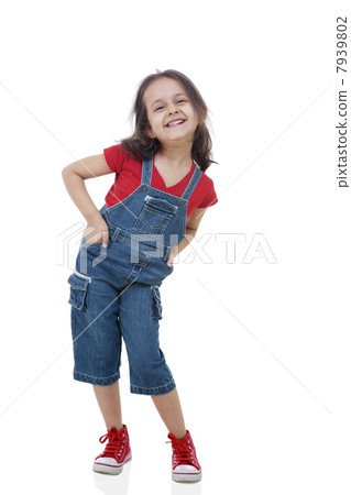 Cheerful girl over white background 7939802