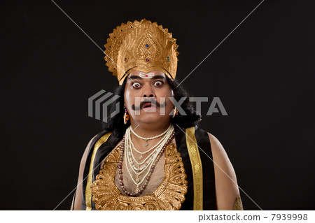 Portrait of a man dressed as Raavan 7939998