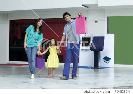 Full length of family together indoors 7940264