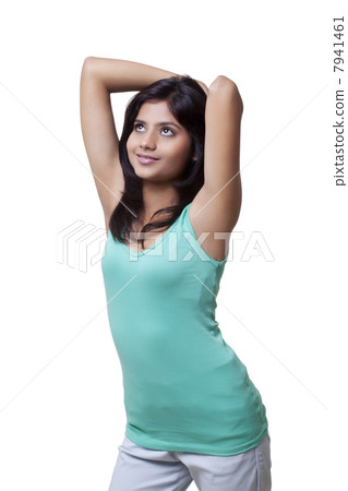 Girl posing over white background 7941461