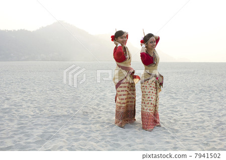 Portrait of Bihu women dancing Portrait of Bihu women dancing 7941502