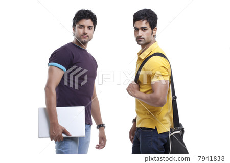 Portrait of friends standing over white background 7941838