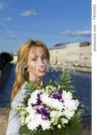 Young woman with bouquet Young woman with bouquet 7943565