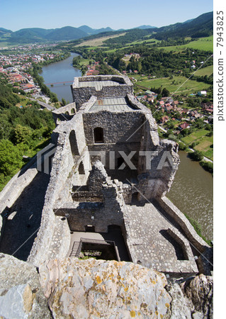 Ruins of the Strecno castle, Slovakia 7943825