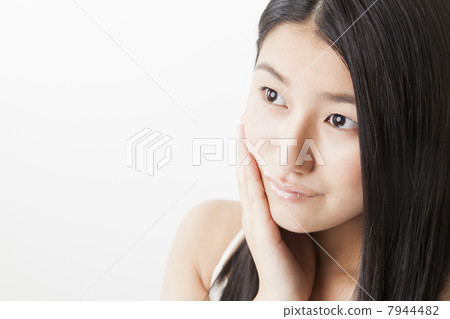 一個直的黑髮女士 一個直的黑髮女士 7944482