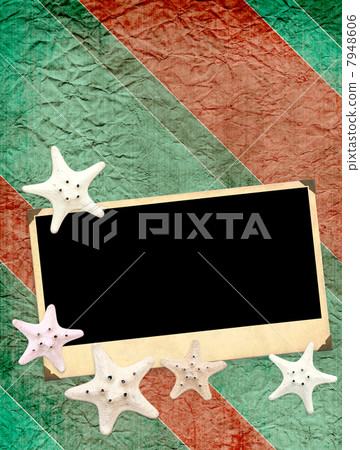 Old photo and starfishes 7948606