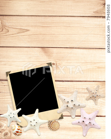 Old photo and starfishes 7948608