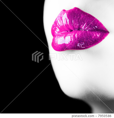 Seductive pink lips. Square composition. Seductive pink lips. Square composition. 7950586