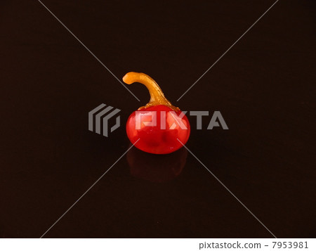 Hot cherry pepper with black background 7953981