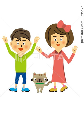 Cats and smiling children 7954730