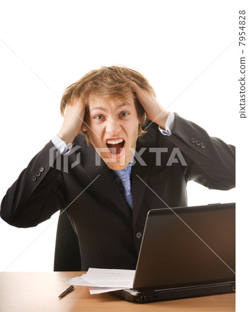 Business man in panic 7954828