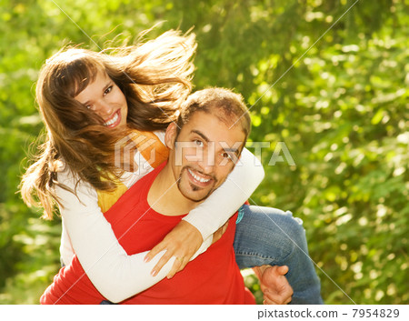 Young couple in love outdoors 7954829