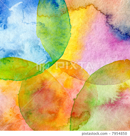 Abstract  circle watercolor painted background 7954850
