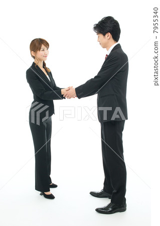 Business woman businessman 2 people Business woman businessman 2 people 7955340
