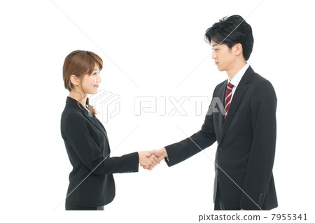 Business woman businessman 2 people Business woman businessman 2 people 7955341
