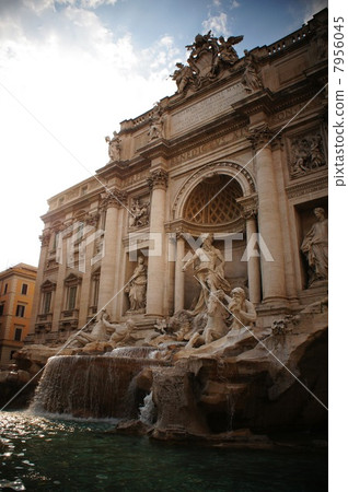 Trevi Fountain, Trevi Fountain, Poly Palace, building, building, decoration, illustration, design, building, outdoor, exterior wall, landmark 7956045