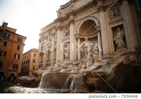 Trevi Fountain, Trevi Fountain, Poly Palace, building, building, decoration, illustration, design, building, outdoor, exterior wall, landmark 7956046