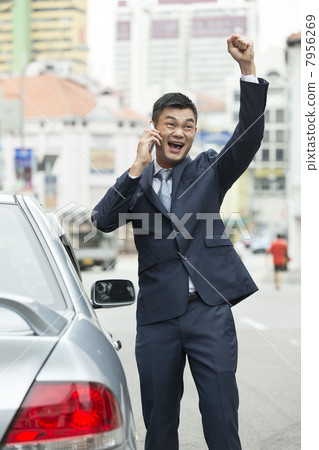 Business man celebrating success 7956269