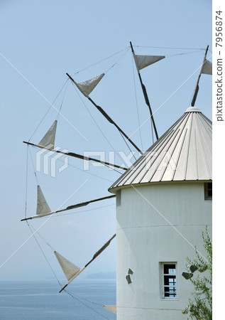 Windmill and sea Windmill and sea 7956874