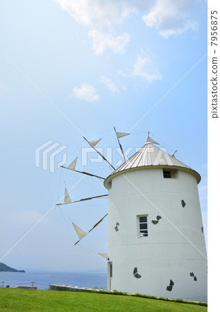 Windmill and sea 7956875