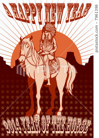 2014年新年賀卡_ NativeAmerican 7961396