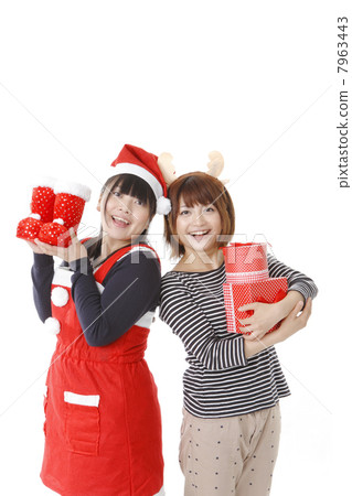 A young woman with a Christmas image 7963443