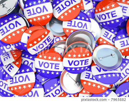 American vote buttons illustration American vote buttons illustration 7963882