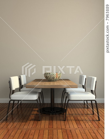 Part Of The Modern Dining Room Stock Illustration 7963889 Pixta