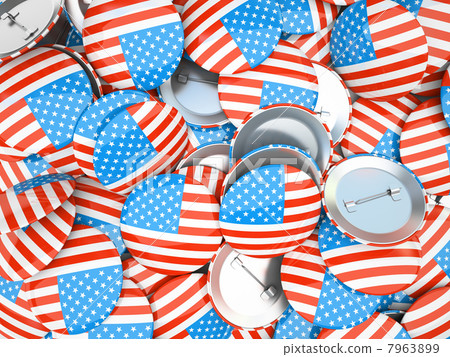 Buttons with American flag 7963899
