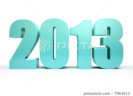 2013 year isolated on the black background illustration 7964013