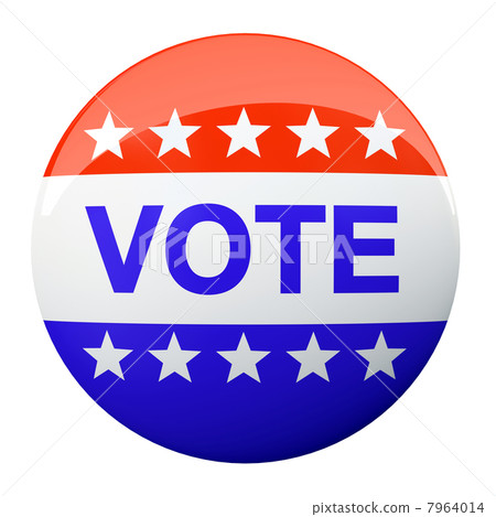 American vote button isolated on background American vote button isolated on background 7964014