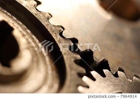 Three steel cogwheels in connection 7964914