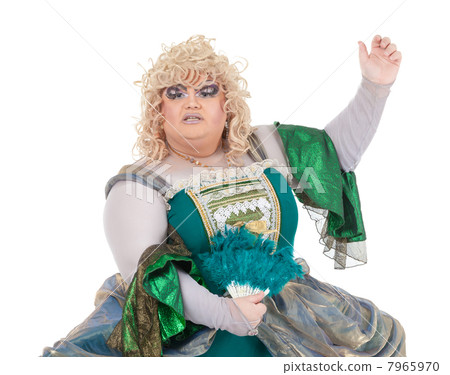 Drag queen in vintage dress 7965970