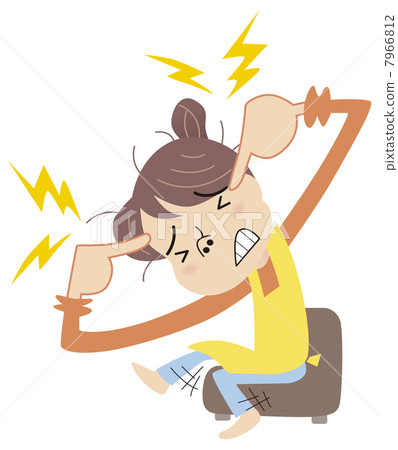 A housewife suffering from a headache A housewife suffering from a headache 7966812