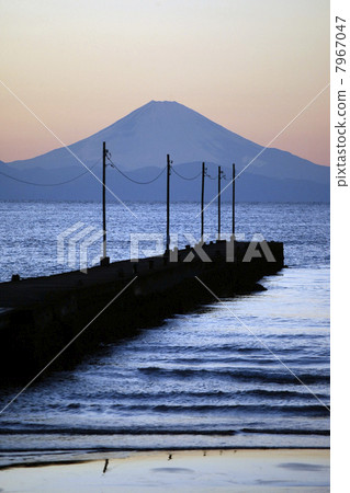 Mt. Fuji and Embankment 7967047