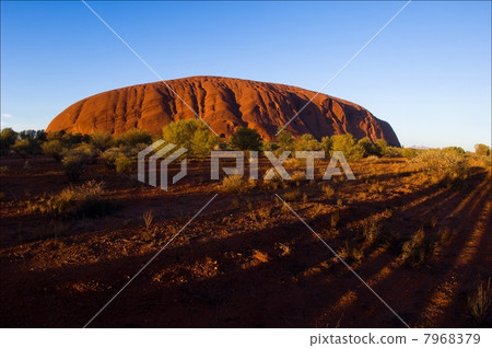 Monolith of Uluru on rising. Monolith of Uluru on rising. 7968379