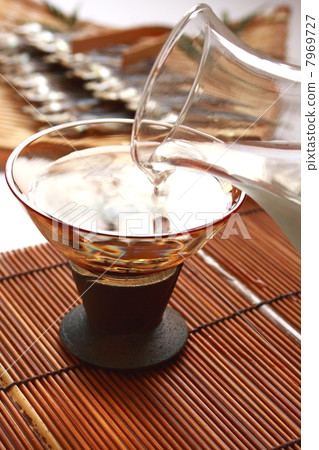 Pouring cold sake dumpling ___ Pouring cold sake dumpling ___ 7969727