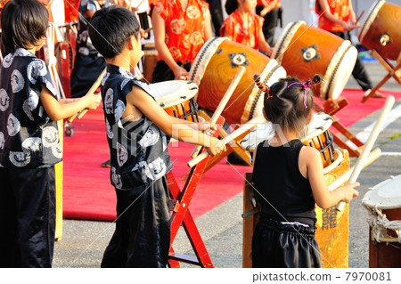 Summer festival Japanese drum performance Summer festival Japanese drum performance 7970081